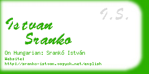 istvan sranko business card
